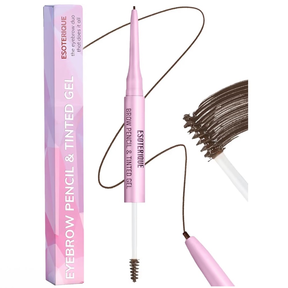 Dual Ended Eyebrow Pencil and Gel (Espresso) Waterproof Eyebrow Pen New